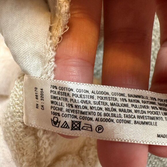 Anthropologie Saturday Sunday Cable Knit Cream Sailor Collar Cardigan Sweater - Picture 6 of 6